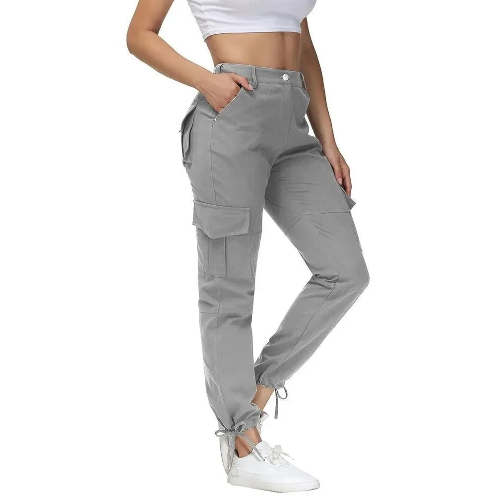 Women Cargo Pants Casual Relaxed Fit Jogger Pants with 6 Pockets for Hiking  - Picture 2 of 6